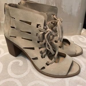 Vince Camuto lazer cut open toe Tressa Bootie